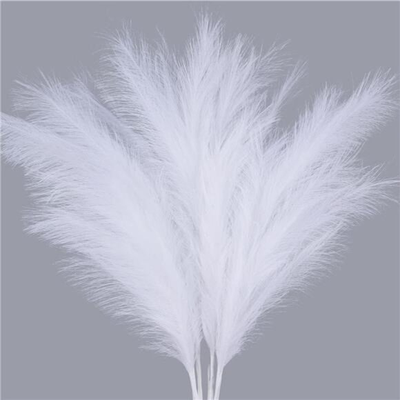 7-Pcs 38"/3.1FT Faux Pampas Grass Large Tall Fluffy Artificial Fake Flower Boho - Picture 1 of 8